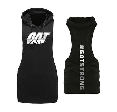 GAT Sport #GATSTRONG Sleeveless Hoodie for Men - Black